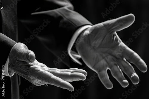 Eloquent Speaker's Hands Conveying Powerful Message