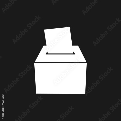 election. ballot box on a black background. vector.