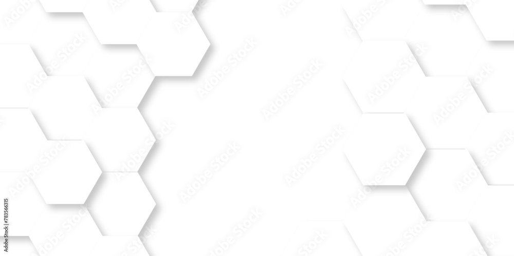 Abstract background with hexagons. Geometric hexagon polygonal pattern background vector. seamless bright white abstract honeycomb grid cell tile technology texture backdrop concept. Abstract background with hexagons. Geometric hexagon polygonal pattern background vector. seamless bright white abstract honeycomb grid cell tile technology texture backdrop concept.