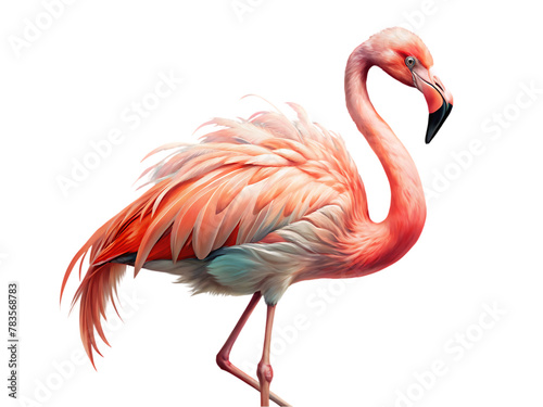 Standing flamingo