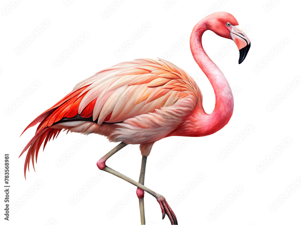Fototapeta premium Standing flamingo