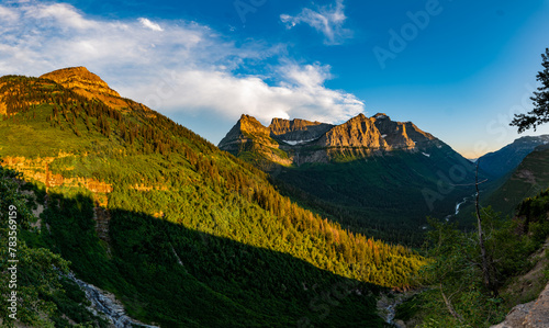 Panorama Mountain View Glacier National Park