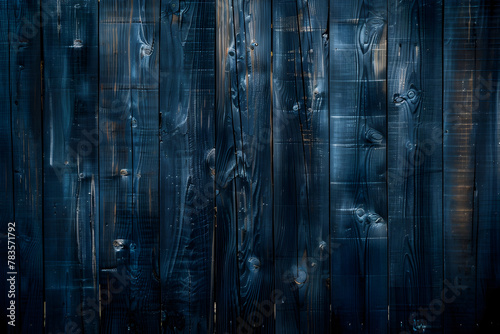Dark wood texture background, rustic texture, in the color of dark blue.