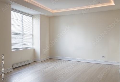 White empty room interior in bright colours 