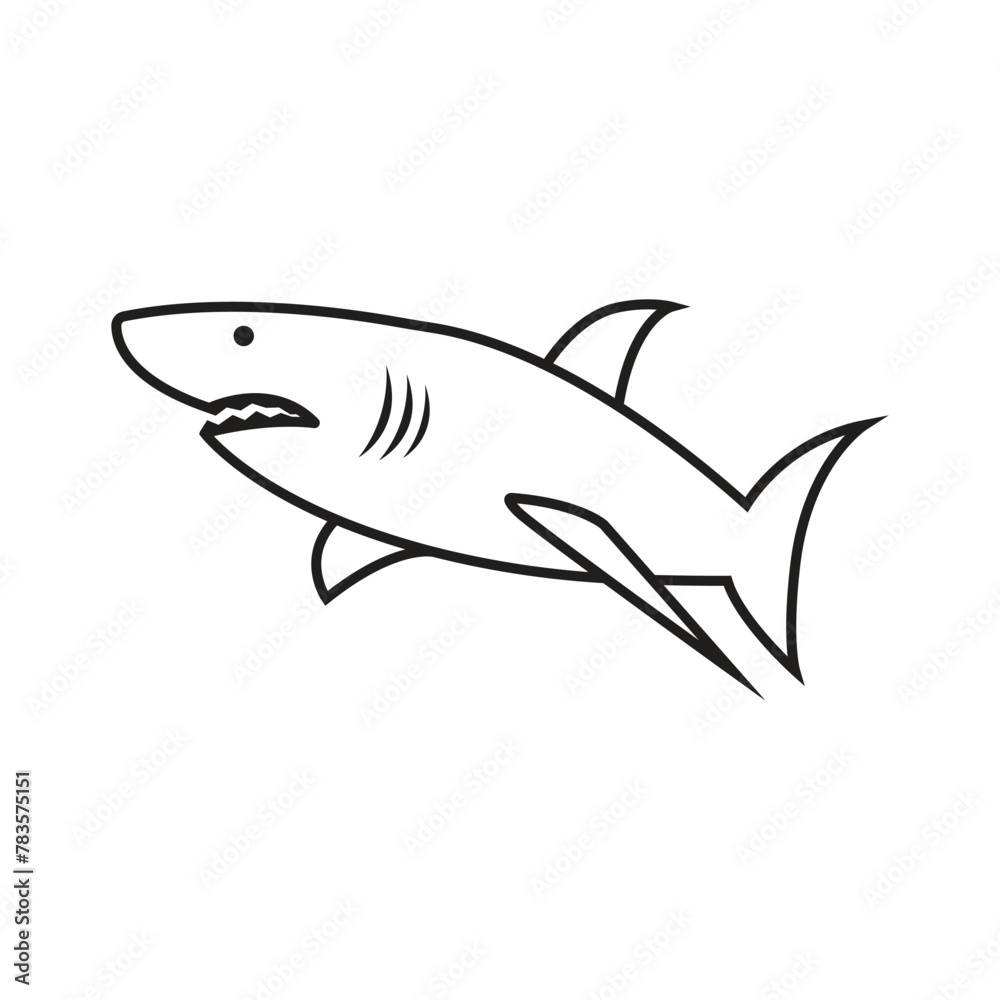 icon shark vector icon shark vector