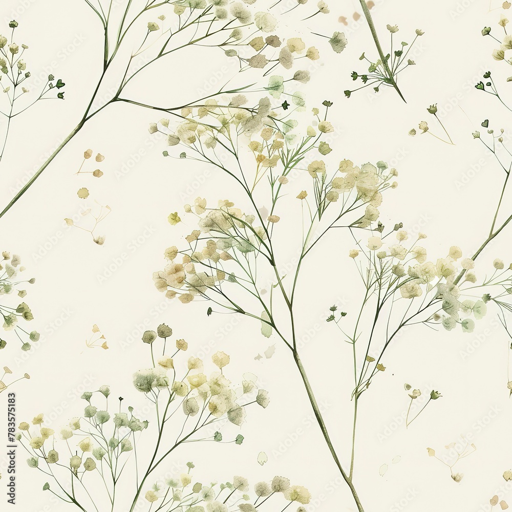 Delicate watercolor baby's breath, seamless pattern, airy lightness. Seamless Pattern, Fabric Pattern, Tumbler Wrap, Mug Wrap. Delicate watercolor baby's breath, seamless pattern, airy lightness. Seamless Pattern, Fabric Pattern, Tumbler Wrap, Mug Wrap.