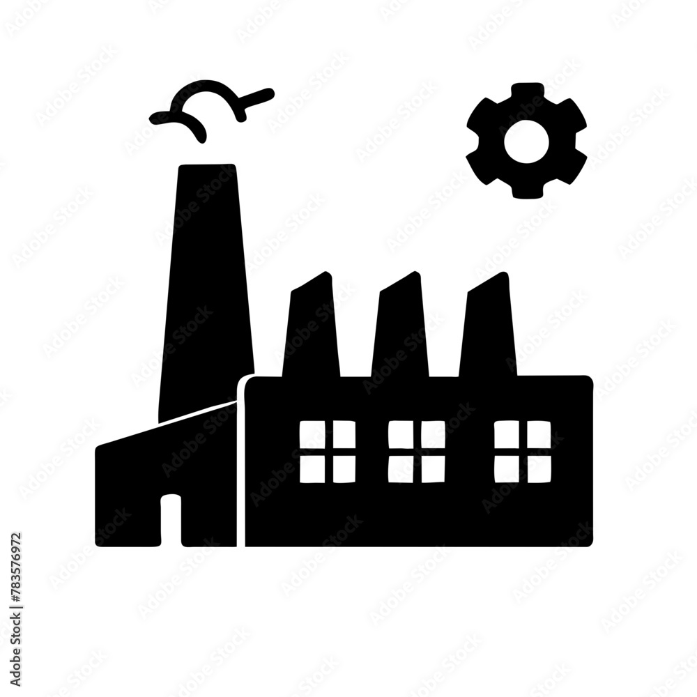 Factory Icon with Gears