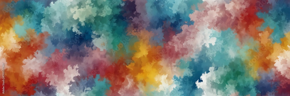 colorful and white abstract background with cloudy swirls pattern from Generative AI