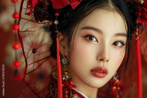 Pinnacle of Asian beauty, magazine cover elegance