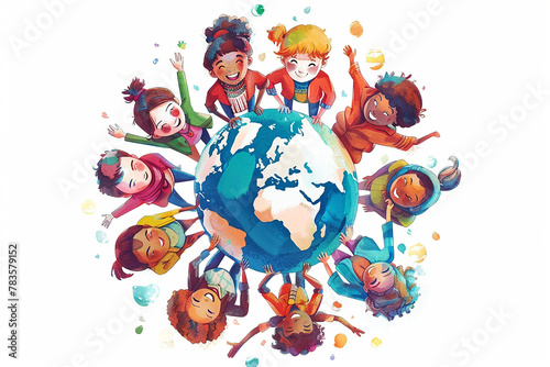 Сhildren around the world. International Children's Day concept.