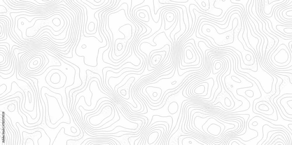 Topo contour map on white background, Topographic contour lines vector map seamless pattern. Topographic map. Geographic mountain relief. Abstract lines background. Contour maps. Vector illustration, 