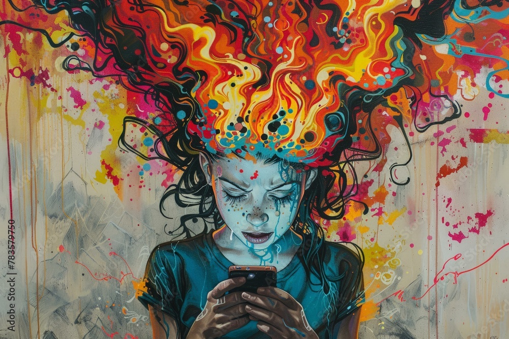 Caught in the social media blaze, surrounded by reactions Caught in the social media blaze, surrounded by reactions