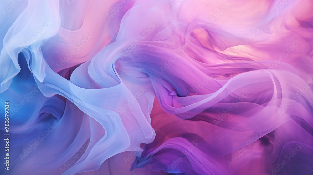 A colorful, flowing smoke with pink and blue swirls. Concept of movement and energy A colorful, flowing smoke with pink and blue swirls. Concept of movement and energy