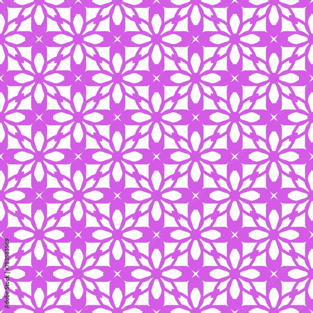 seamless pattern with purple line of flowers seamless pattern with purple line of flowers
