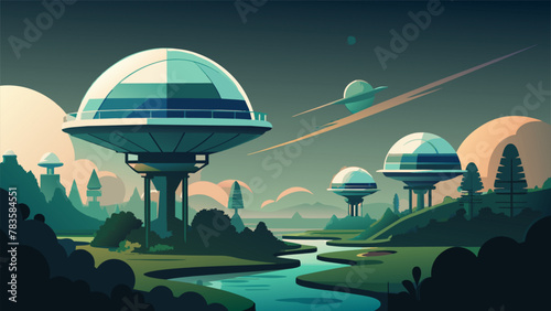 Despite being thousands of miles from Earth the orbital colony is a selfsufficient world of its own. Lush greenery lines the walls providing a