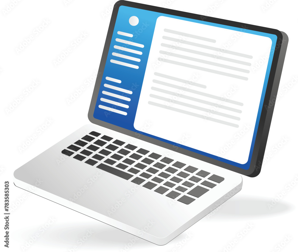 3D laptop and clipboard illustration design over a white background. technology gadget for hipster background concept. high resolution. 3D laptop and clipboard illustration design over a white background. technology gadget for hipster background concept. high resolution.
