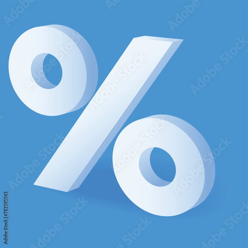 3D percentage icon 3d rendering vector illustration. Luxury percent sign seasonal sale, discount, black friday, special offer price. Economy, cost, Percentage, discount, sale, promotion concept.