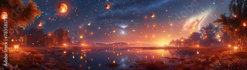 Lunar Lanterns light the way to a Cosmic Canvas photo