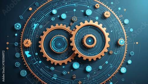 abstract background with gears