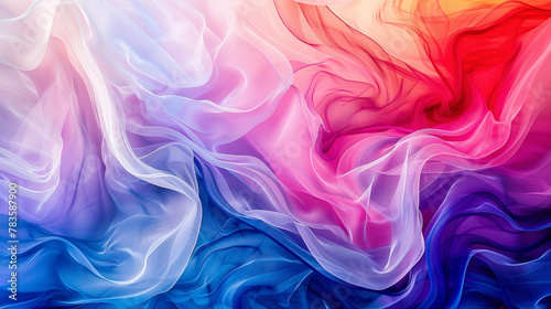 Vivid hues flow together, creating a gradient wave that exudes a sense of fluidity and dynamism.