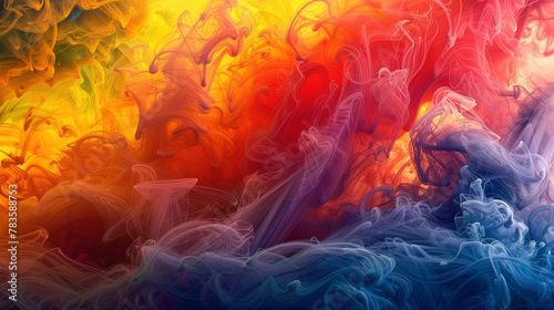 Vibrant colors blend in fluid motion, forming a dynamic gradient wave that captivates.