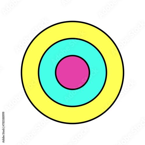 Target Icon Neon Art Illustration Icon