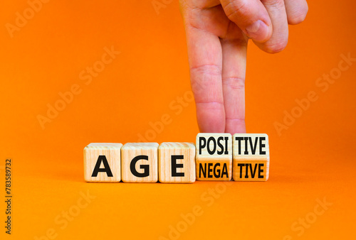 Fotografia Age positivity or negativity symbol