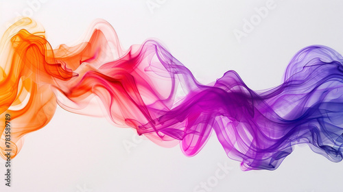 Vibrant colors blending in fluid motion, forming a dynamic gradient wave agnst a clean white backdrop, creating a visually stunning effect. photo