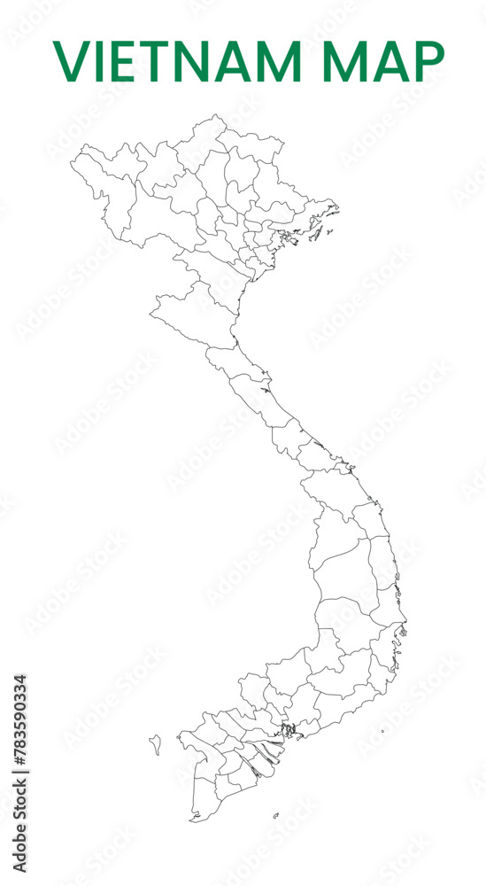 High Detailed Map Of Vietnam Outline Map Of Vietnam Asia Stock Vector 1000 F 783590334 LZq07rU9xg2a9O2kCG5vx6xnqoKF7gkz 