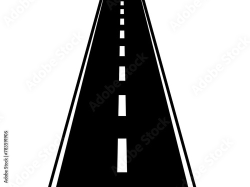 Top view on a curved highway road map. Roadmap diagram, Vector illustration.