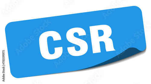 csr sticker. csr label