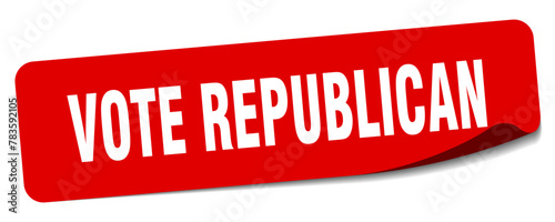 vote republican sticker. vote republican label photo