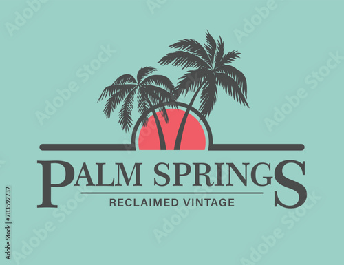 Palm springs. Print artwork design.