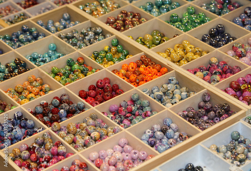 Konstfotografi colored beads ideal for adorning necklaces and personalizing them in the hobby s