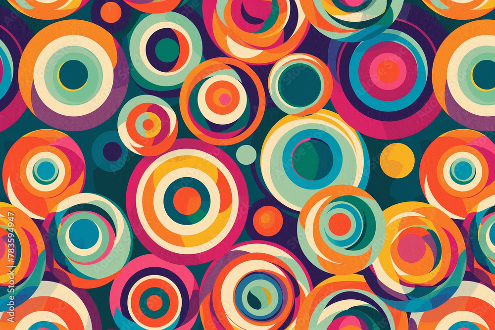 Fototapeta premium Abstract Colorful Pattern with Geometric Shapes. Good for graphic design, cards, posters, invitations 