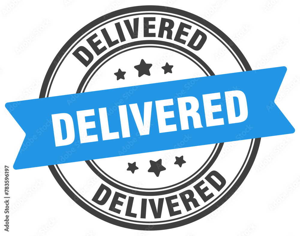 delivered stamp. delivered label on transparent background. round sign delivered stamp. delivered label on transparent background. round sign
