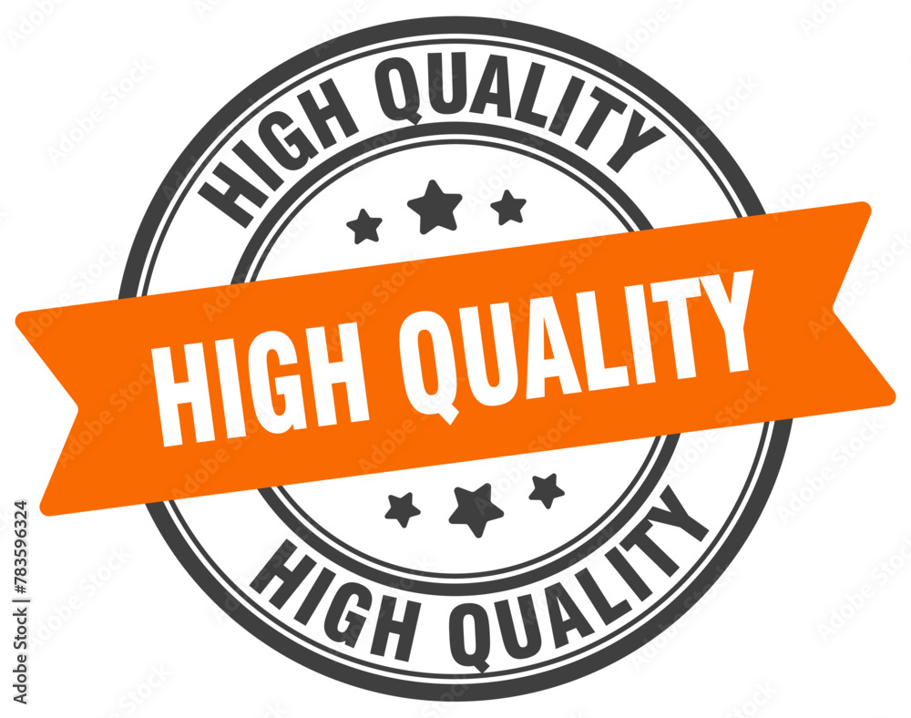 Fototapeta premium high quality stamp. high quality label on transparent background. round sign