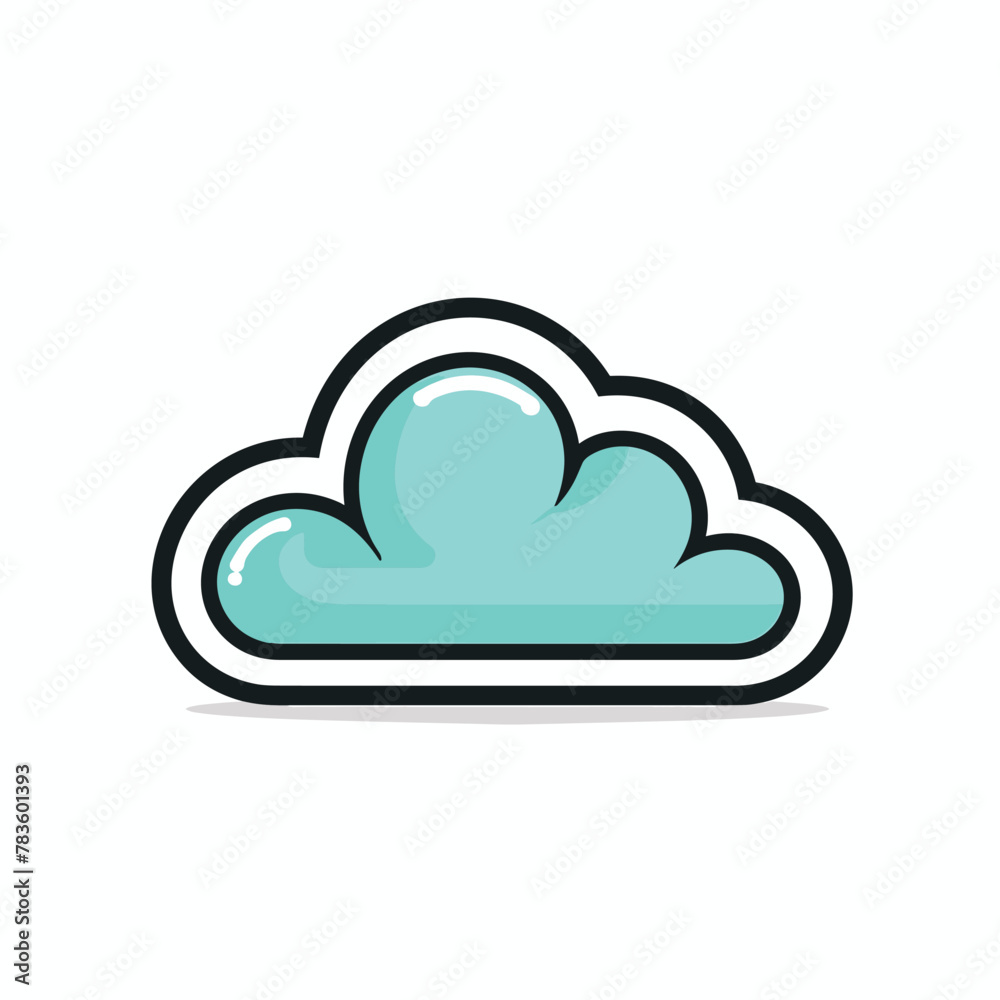Single cloud icon illustration technology data computing concept vector design Single cloud icon illustration technology data computing concept vector design