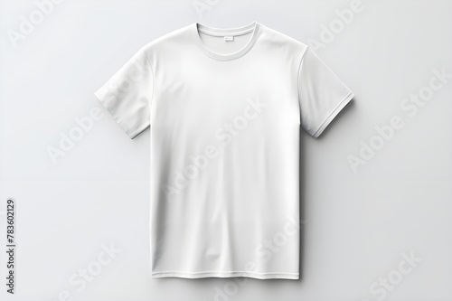 Fresh White Cotton T-shirt Mockup White Background