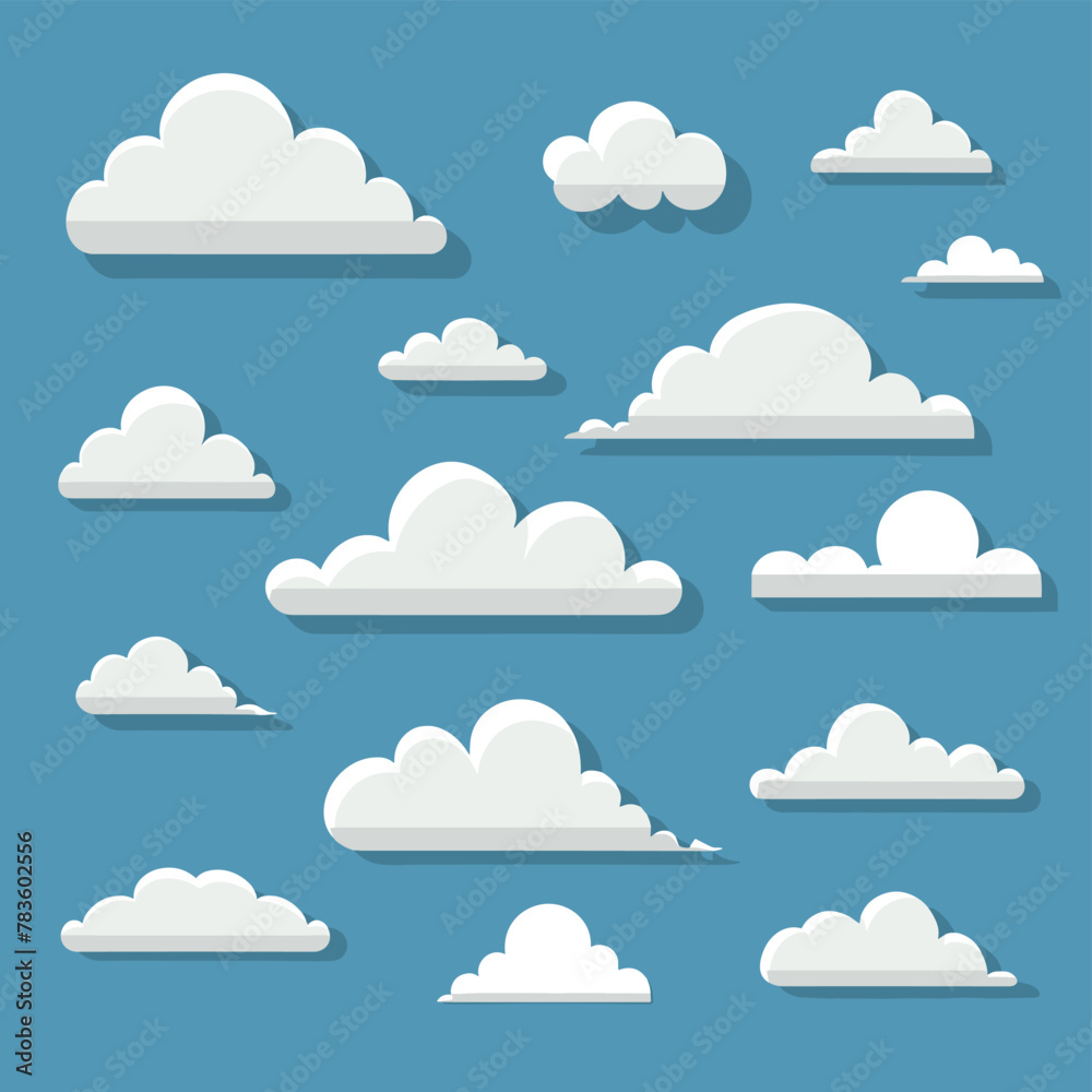Cloud icon illustration vector set Cloud icon illustration vector set