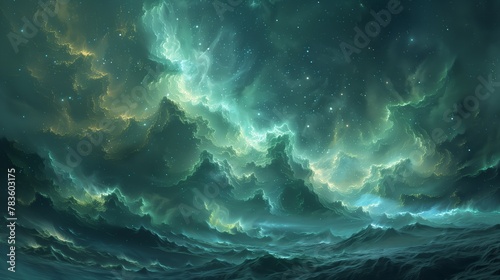 Surreal Cosmos- Bioluminescent Flora and Alien Landscapes on a Distant Planet widescreen wallpaper