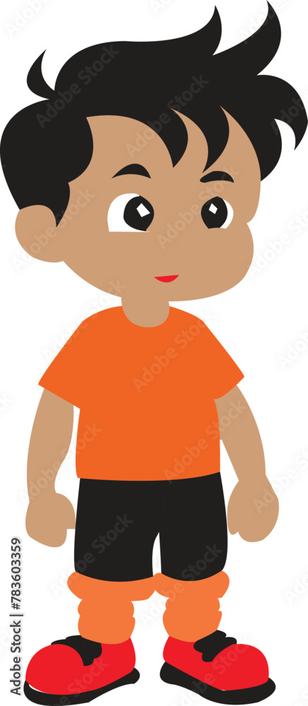 Fototapeta premium boy illustration,cartoon,