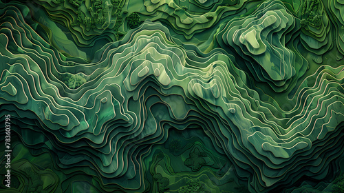 Green Abstract Topography