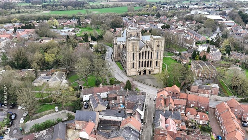 Ripon cathedral North Yorkshire UK drone,aerial . photo