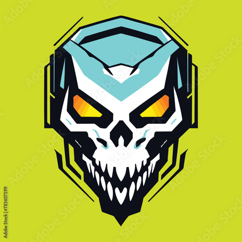 futuristic lizard head mascot design