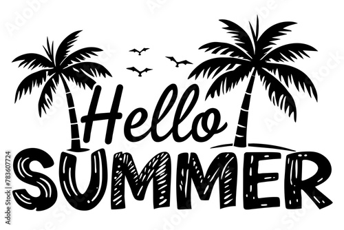 summer-vibes-hawaii-beach- sunset--t-shirt-design-vector illustration  © Jutish