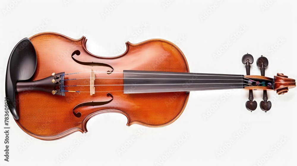 Fototapeta premium wooden beautiful guitar musical instrument isolated on white background 