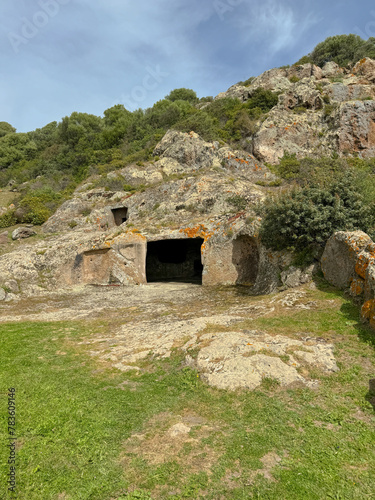 Domus de Janas of Montessu pre-nuragic and nuragic necropolis of villaperuccio south sardinia photo