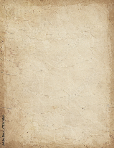 Old Grunge Paper Texture Background with Weathered Edges