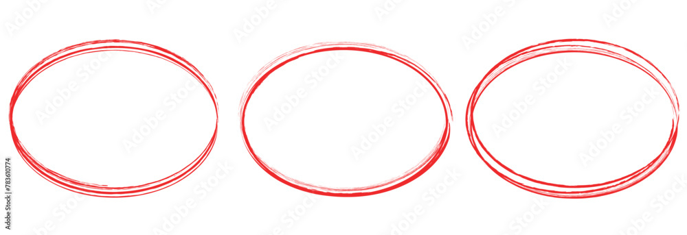 Red circle brush stroke vector isolated on white background. Red circle brush stroke. For stamp, seal, ink and paintbrush design template. Grunge hand drawn circle shape, vector Illustration.
Red circle brush stroke vector isolated on white background. Red circle brush stroke. For stamp, seal, ink and paintbrush design template. Grunge hand drawn circle shape, vector Illustration.